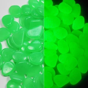 Világító, fluoreszkáló dekor kavicsok - 100 db