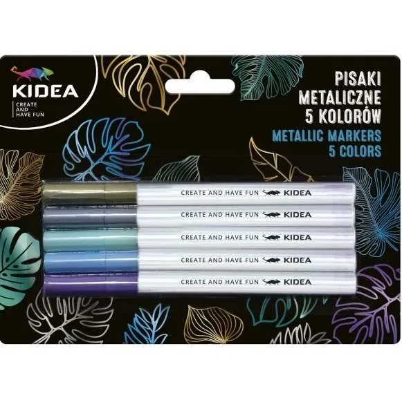 Metál filctoll készlet 5 színű - Kidea 1 Metál filctoll készlet 5 színű - Kidea