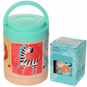 Állatkerti állatok pasztell színű ételtermosz 400 ml