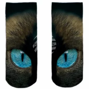 Cica mintás boka zokni