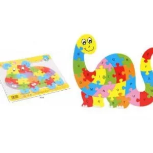 26 darabos állatos puzzle fából betűkkel