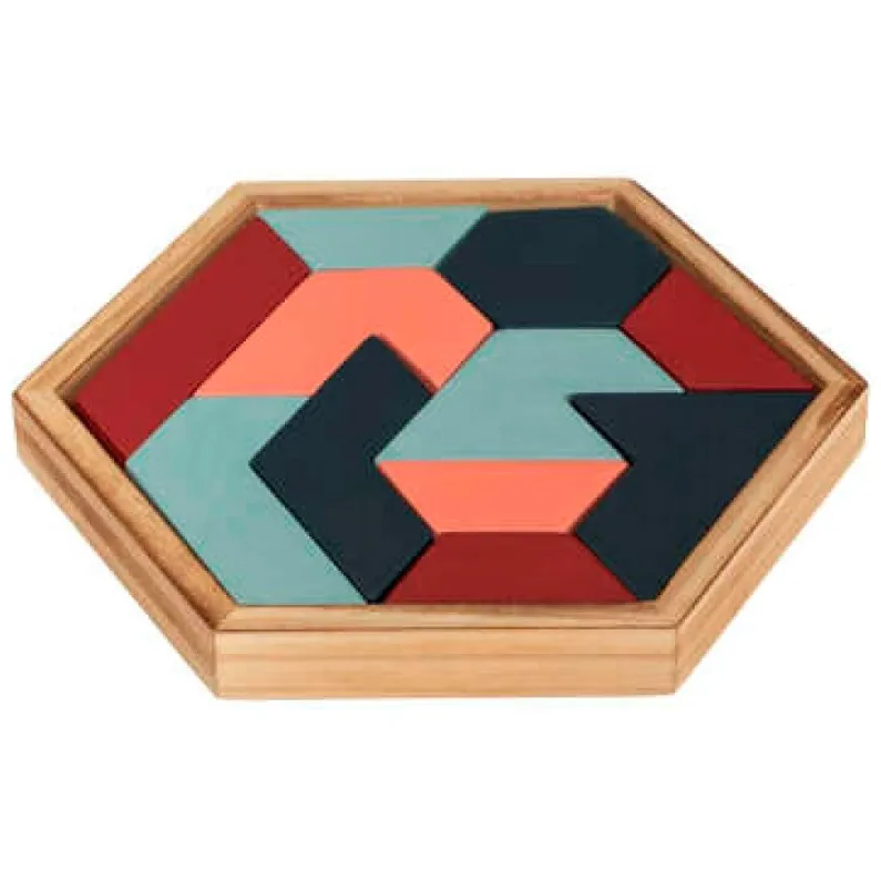 Logikai tangram kirakó játék fából 1 Logikai tangram kirakó játék fából
