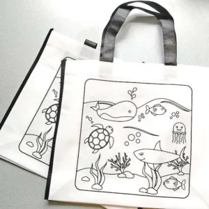 Kifesthető tengeri témájú bevásárló táska