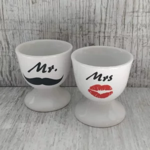 Mr és Mrs tojástartó készlet pároknak