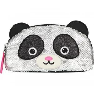 Panda mintás flitteres kozmetikai táska / tolltartó