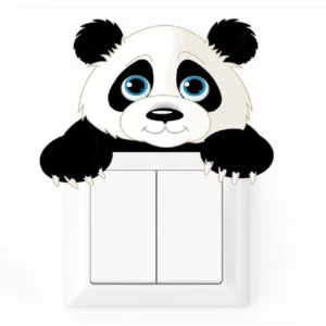 Állatos kapcsoló matrica: panda / elefánt