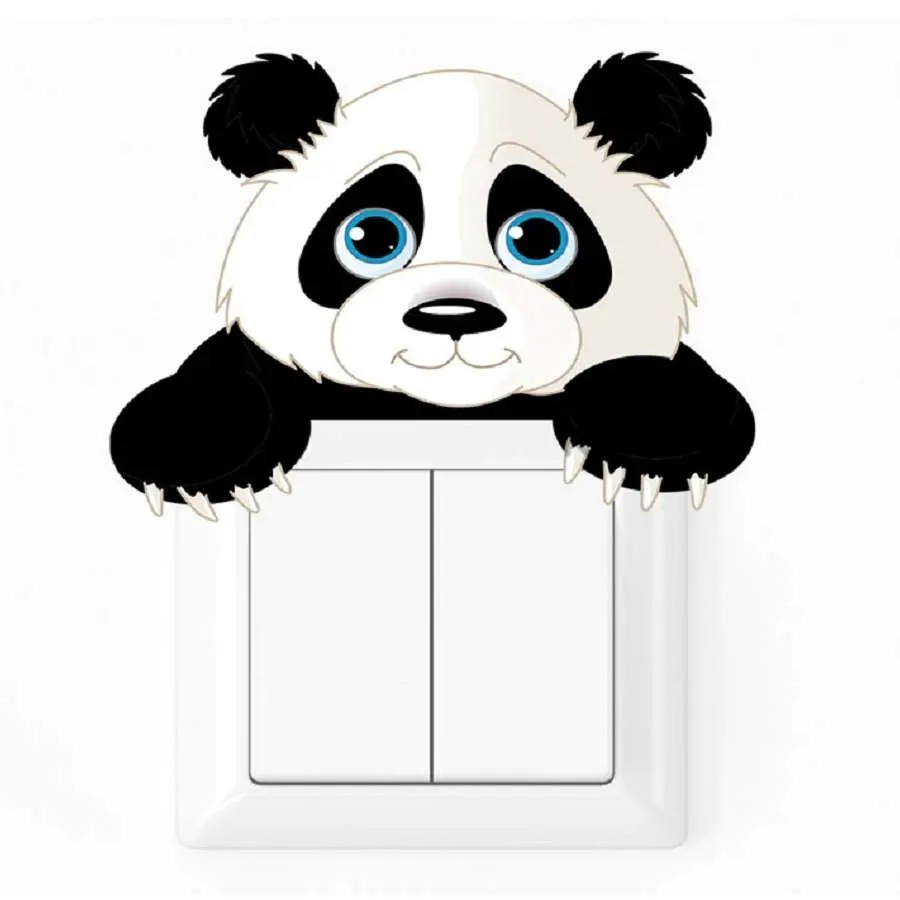 Állatos kapcsoló matrica: panda / elefánt 1 Állatos kapcsoló matrica: panda / elefánt