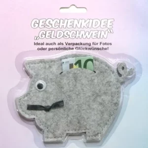 Filcből készül malac formájú pénz csomagolás