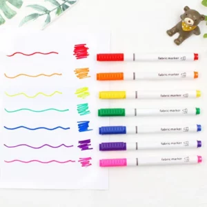8 színű textil marker, filctoll készlet