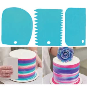 Torta dekoráló spatula - kaparó cukrászati kártya 3 db